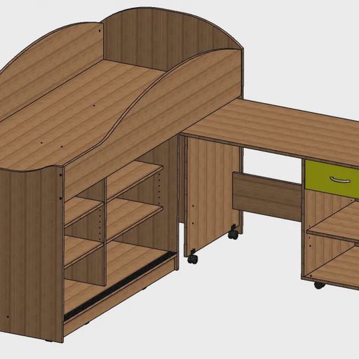 Кровать-чердак «Дюймовочка 3»